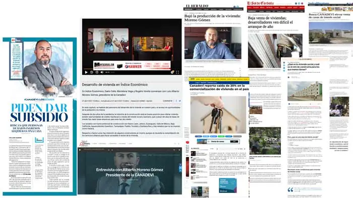 Collage de notas de prensa